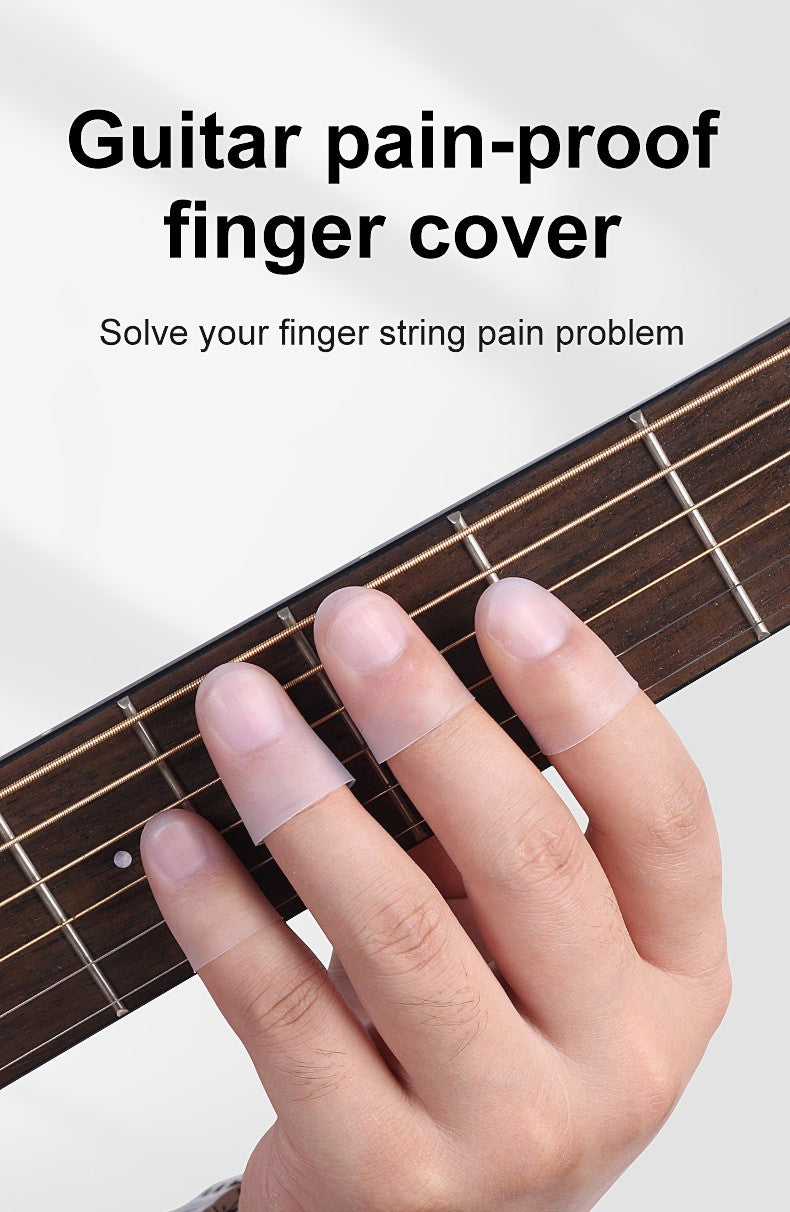 Protetores de ponta de dedo de silicone transparentes, protetores de ponta de de