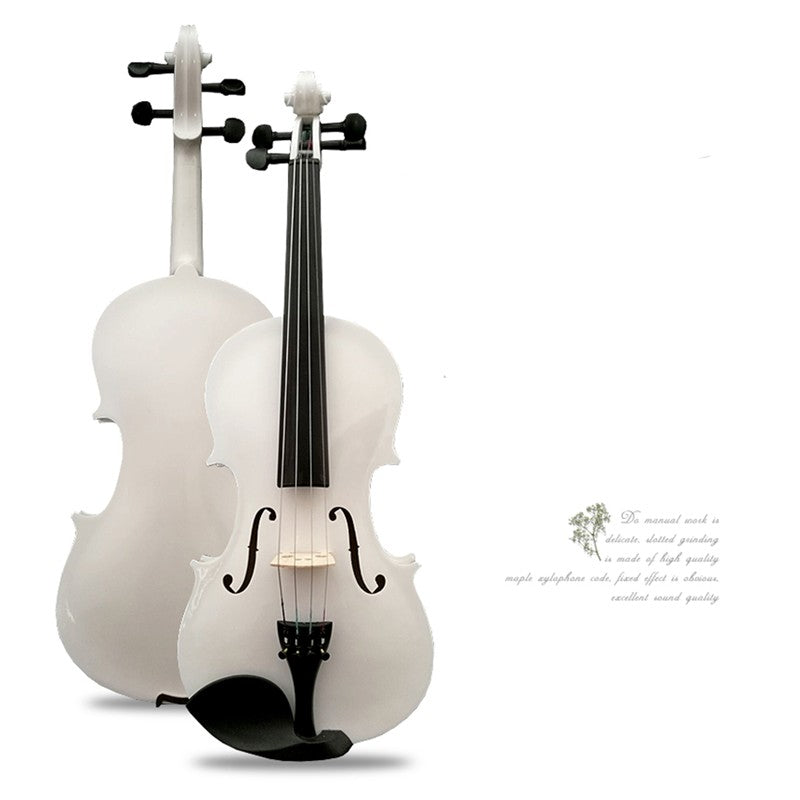 Violino 1/4 cor branca, instrumento musical de violino, manual de artesanato, 1