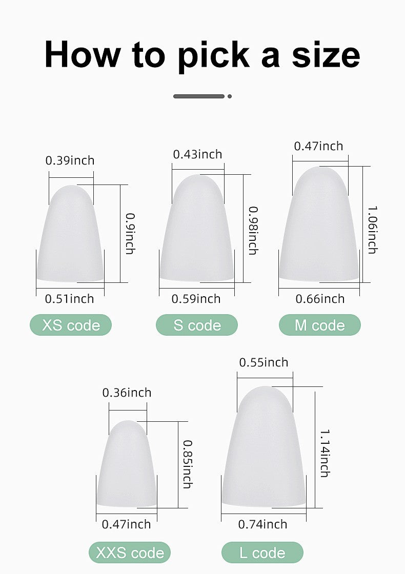 Protetores de ponta de dedo de silicone transparentes, protetores de ponta de de