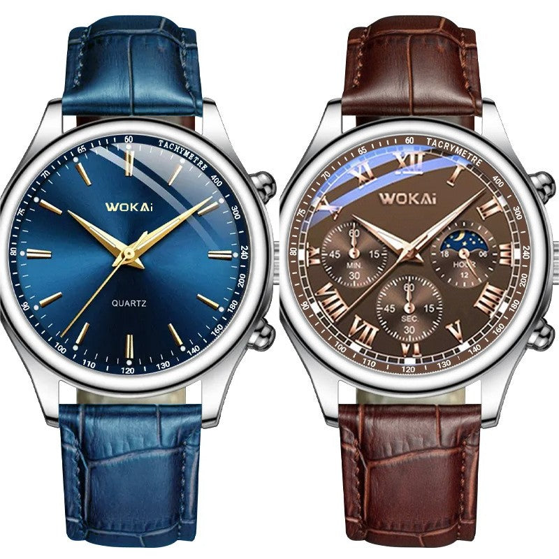 2025 relógio masculino cronógrafo fase da lua padrão luminoso topo de luxo es