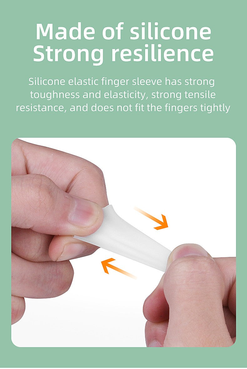 Protetores de ponta de dedo de silicone transparentes, protetores de ponta de de