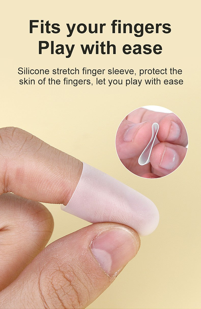 Protetores de ponta de dedo de silicone transparentes, protetores de ponta de de