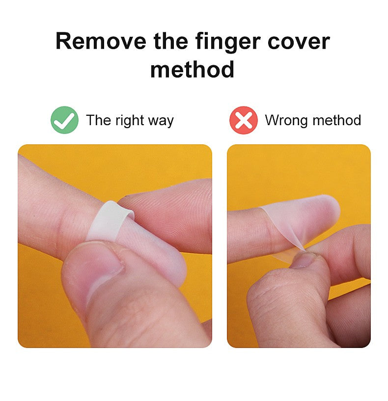 Protetores de ponta de dedo de silicone transparentes, protetores de ponta de de