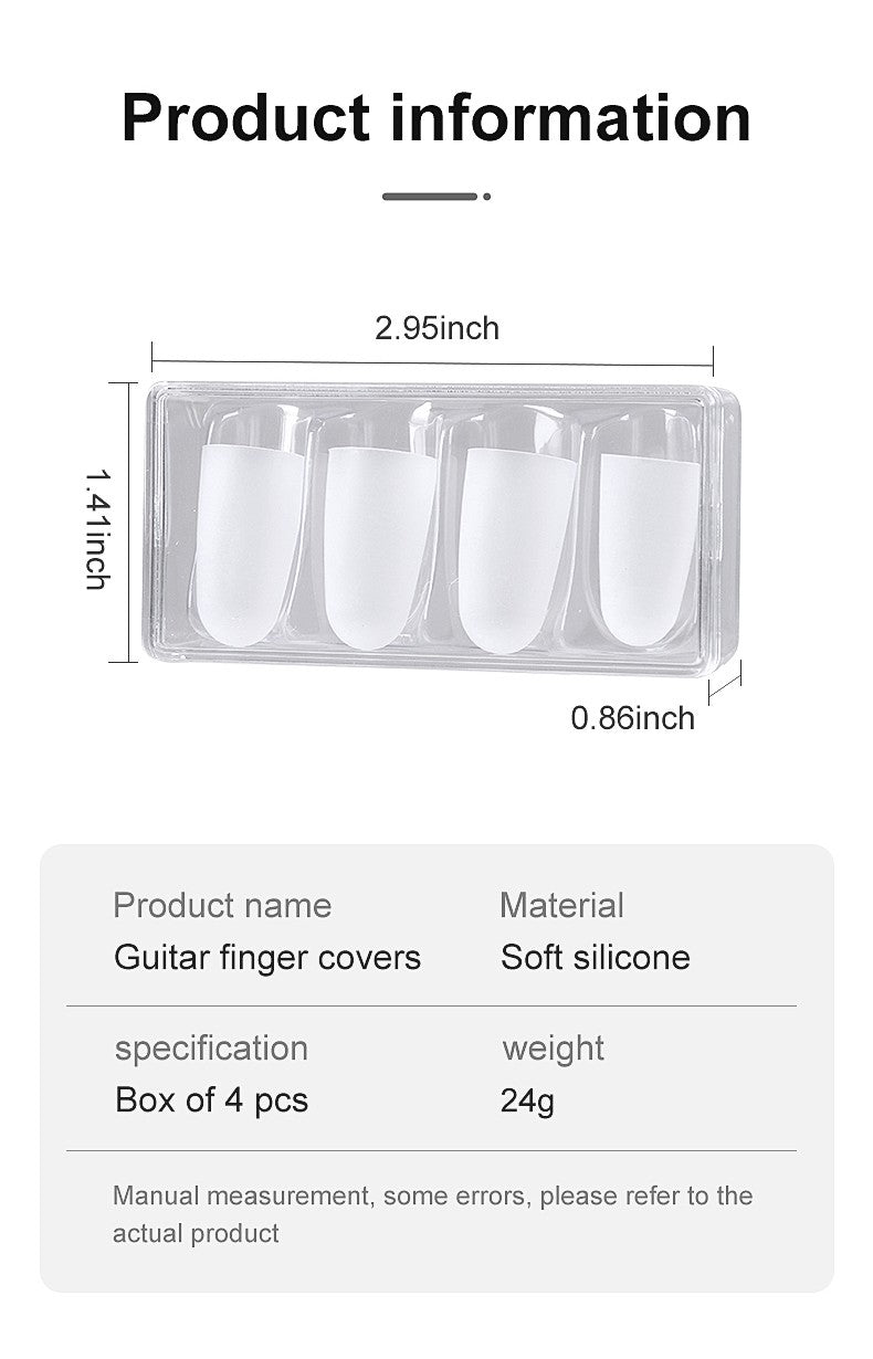 Protetores de ponta de dedo de silicone transparentes, protetores de ponta de de